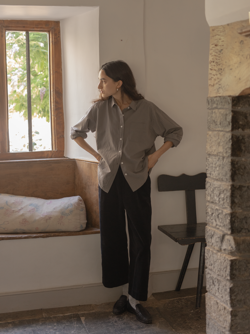 Britta Shirt Grey Check