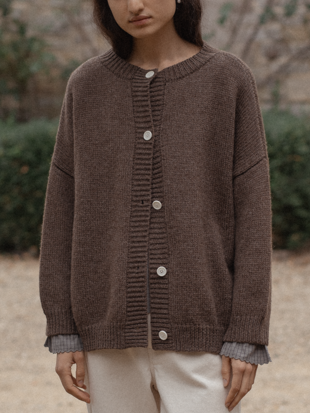 Llewyn Cardigan Dark Chocolate
