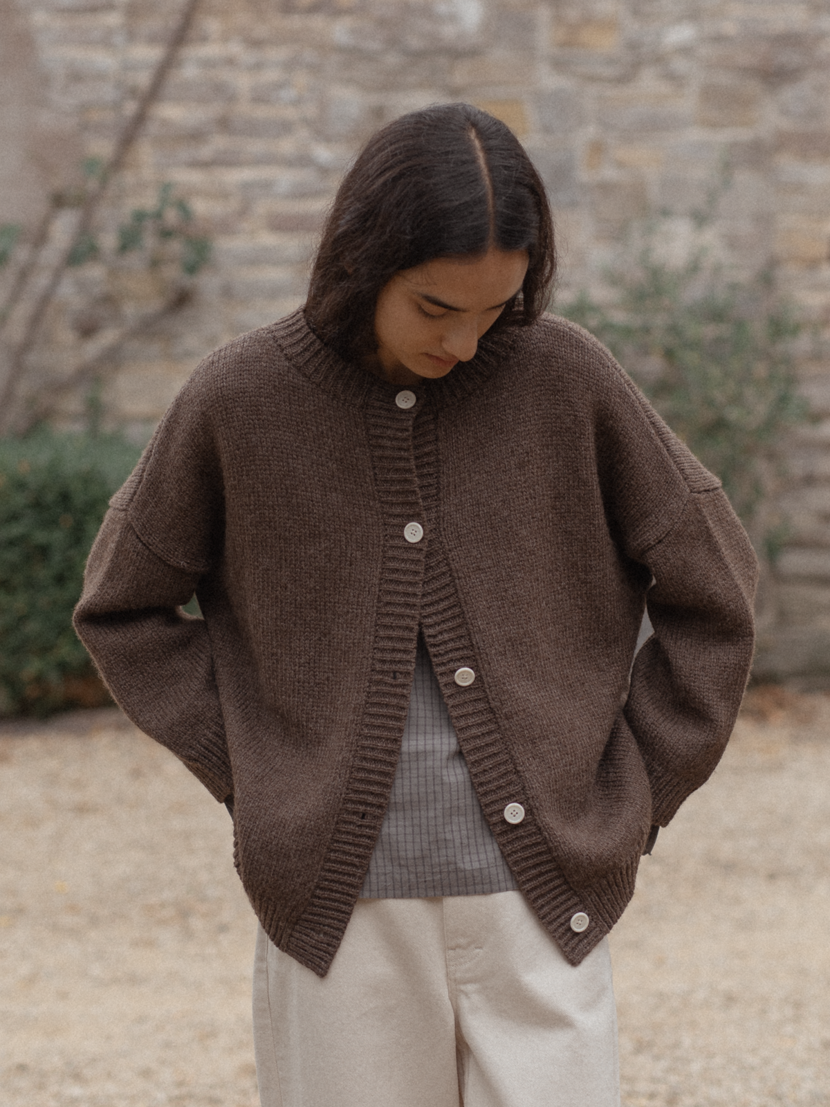 Llewyn Cardigan Dark Chocolate