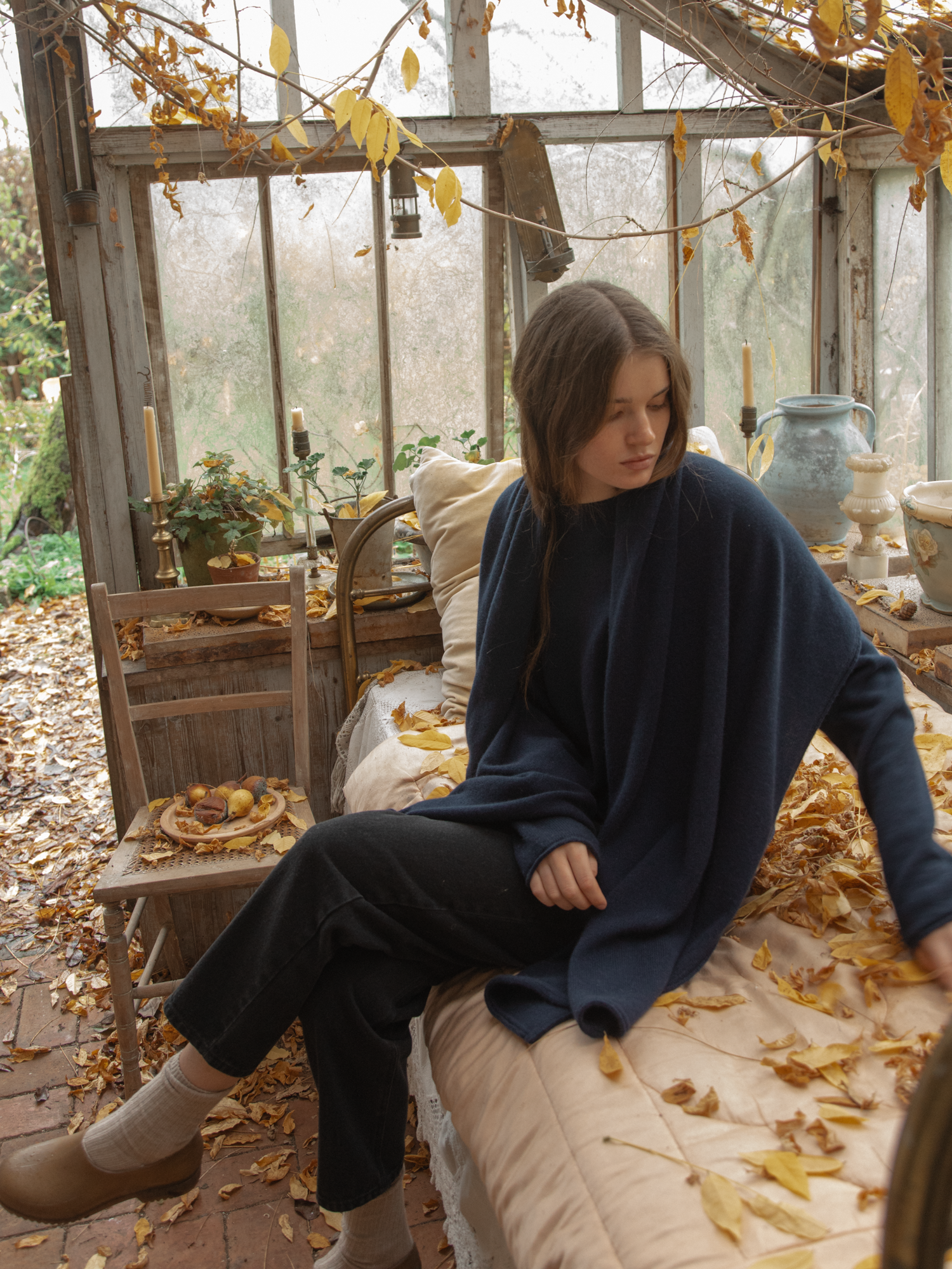 Vale Blanket Scarf Navy