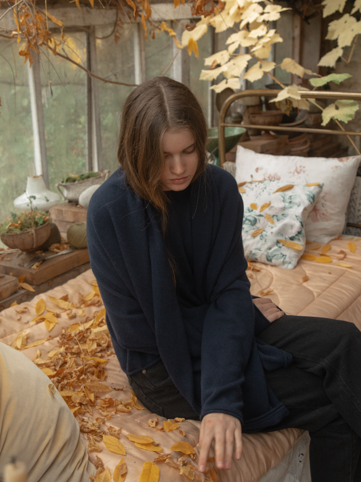 Vale Blanket Scarf Navy