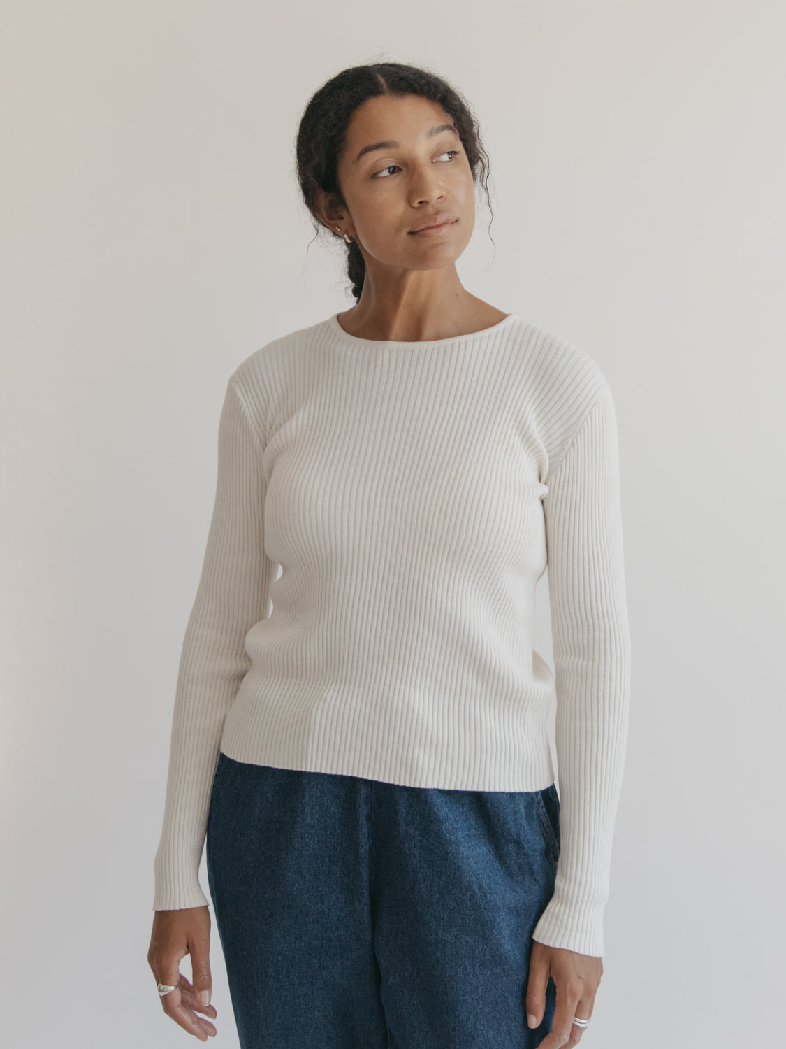 Anna Knit Top in Ivory