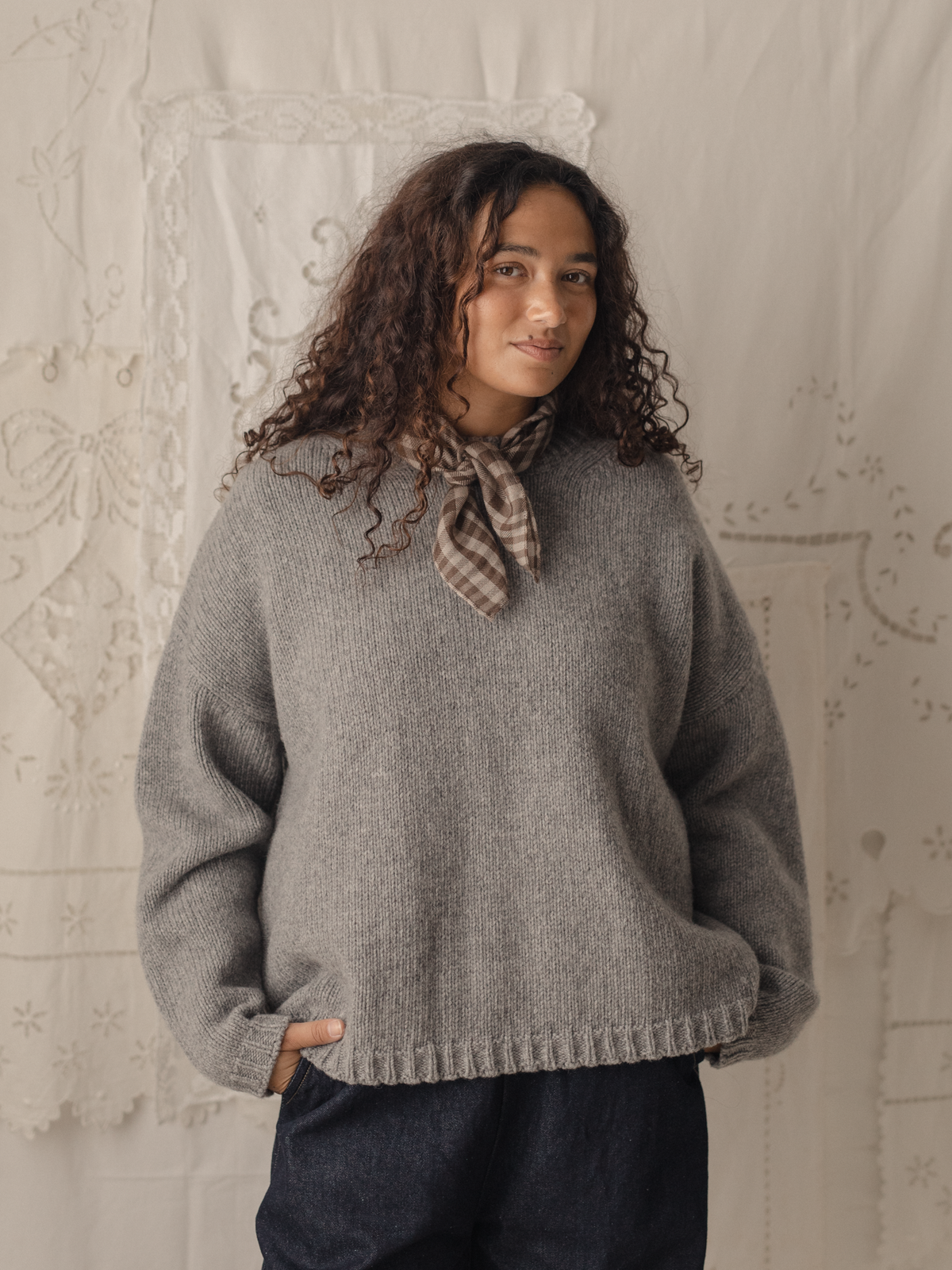 Austen Scarf Madder Check