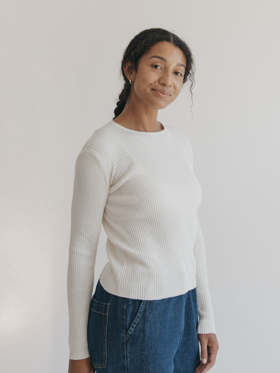 Anna Knit Top in Ivory