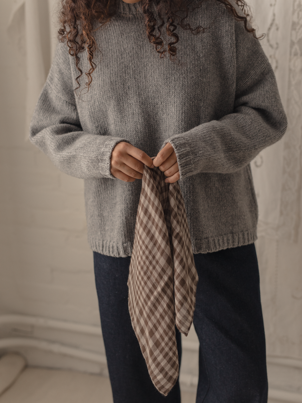 Austen Scarf Madder Check