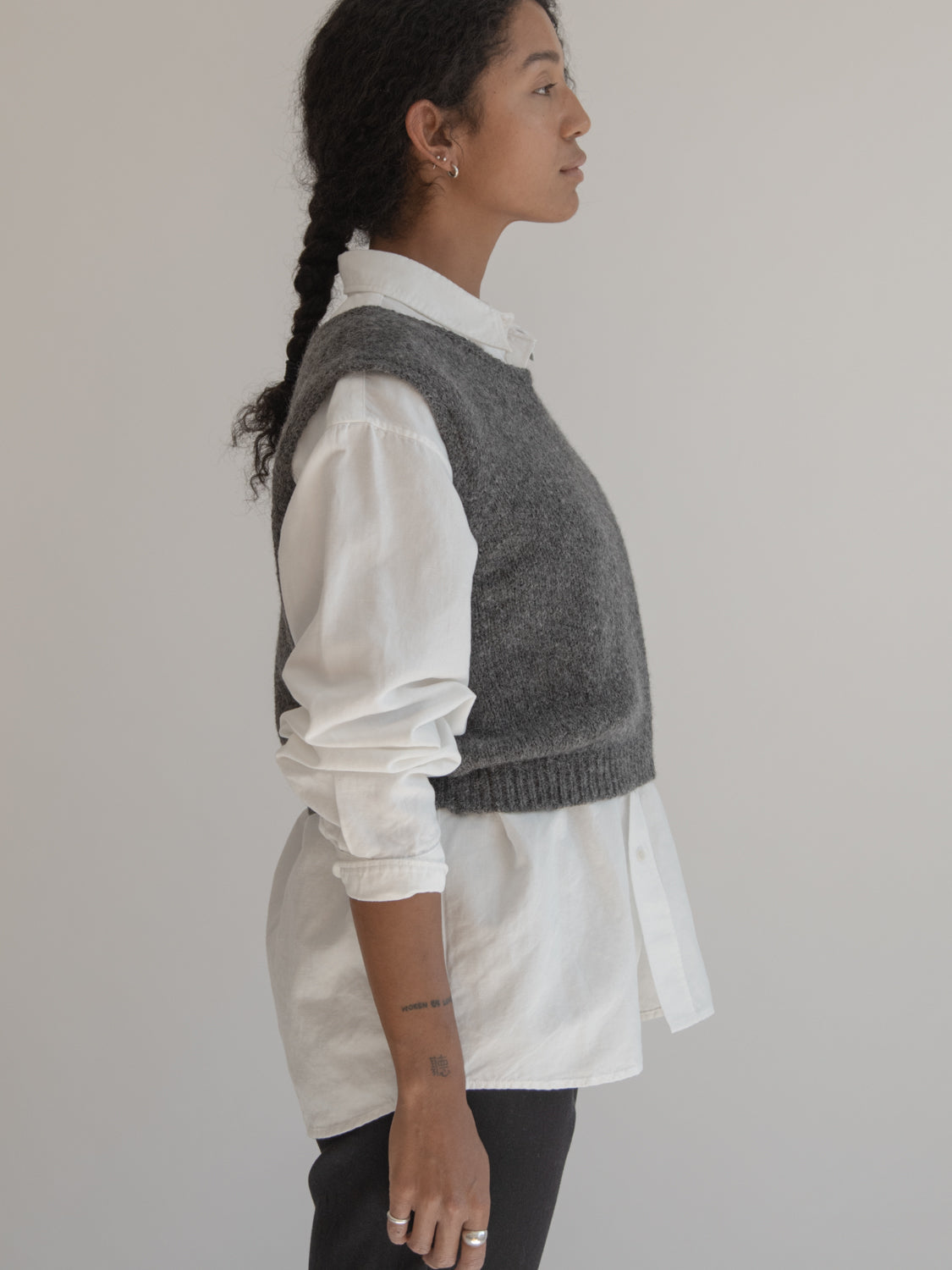 Briar Knit Vest in Charcoal
