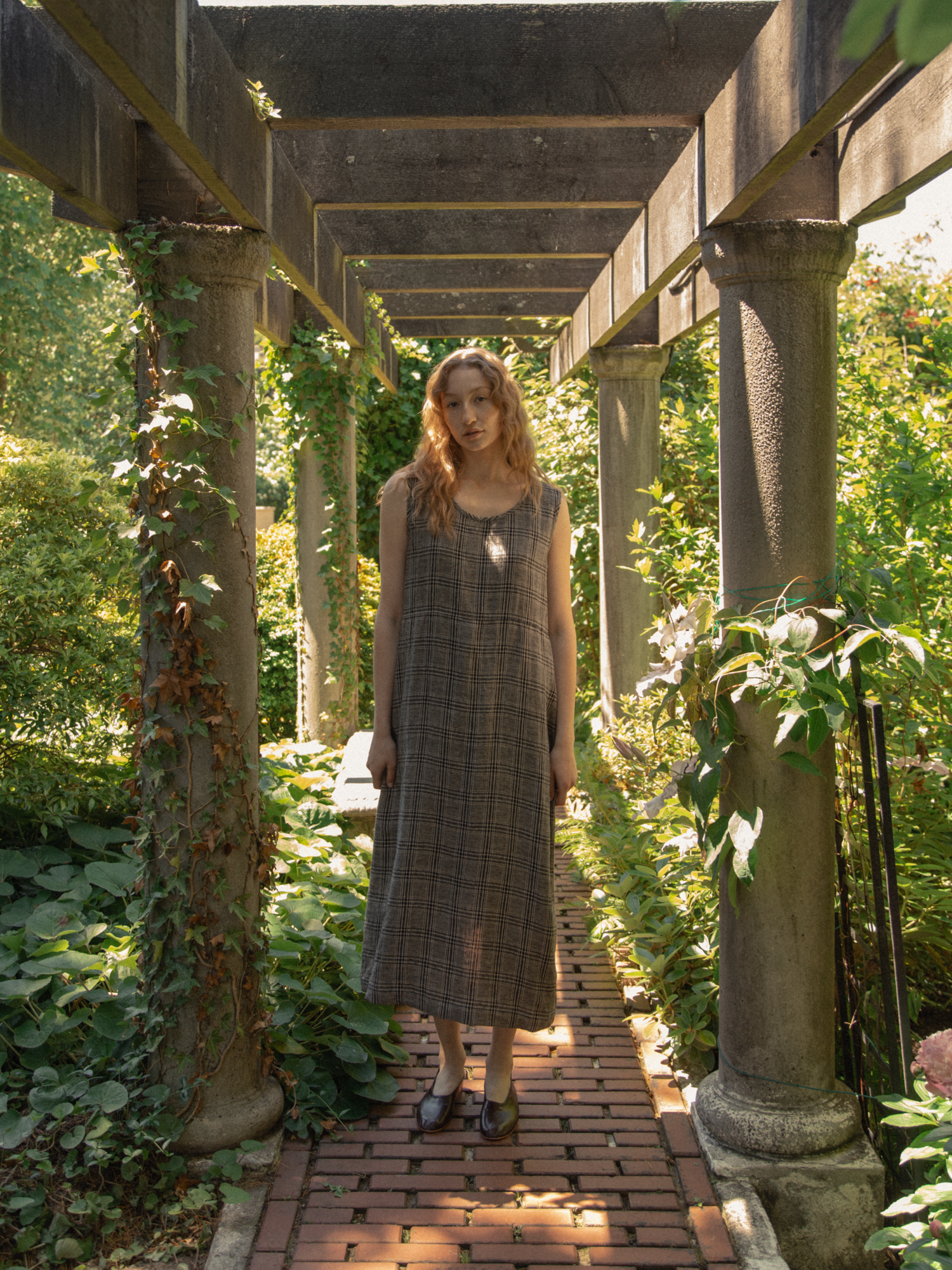 Heidi Dress Grey Plaid