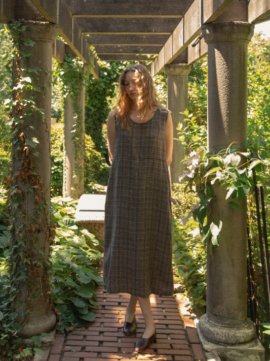 Heidi Dress Grey Plaid