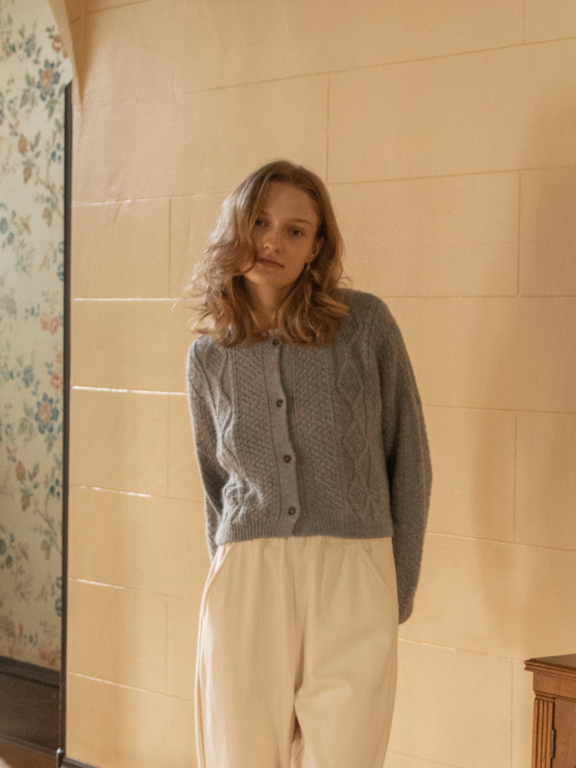 Dawes Cardigan in Elephant
