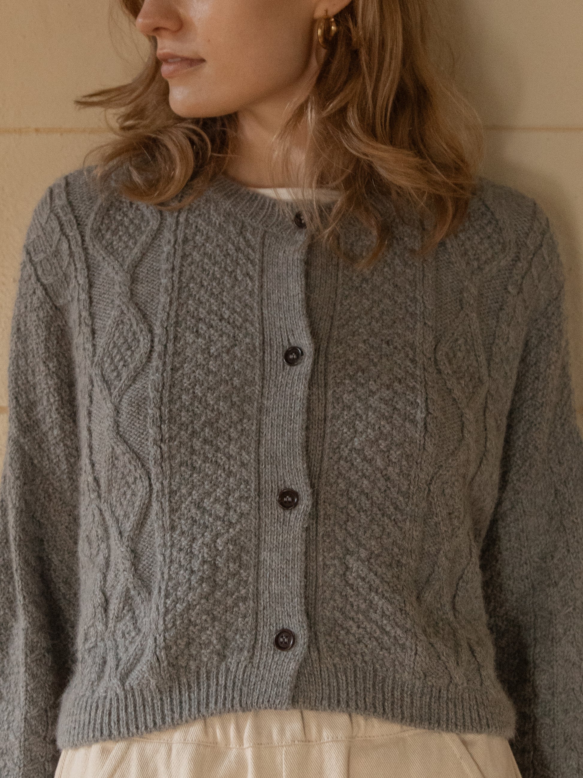 Dawes Cardigan in Elephant