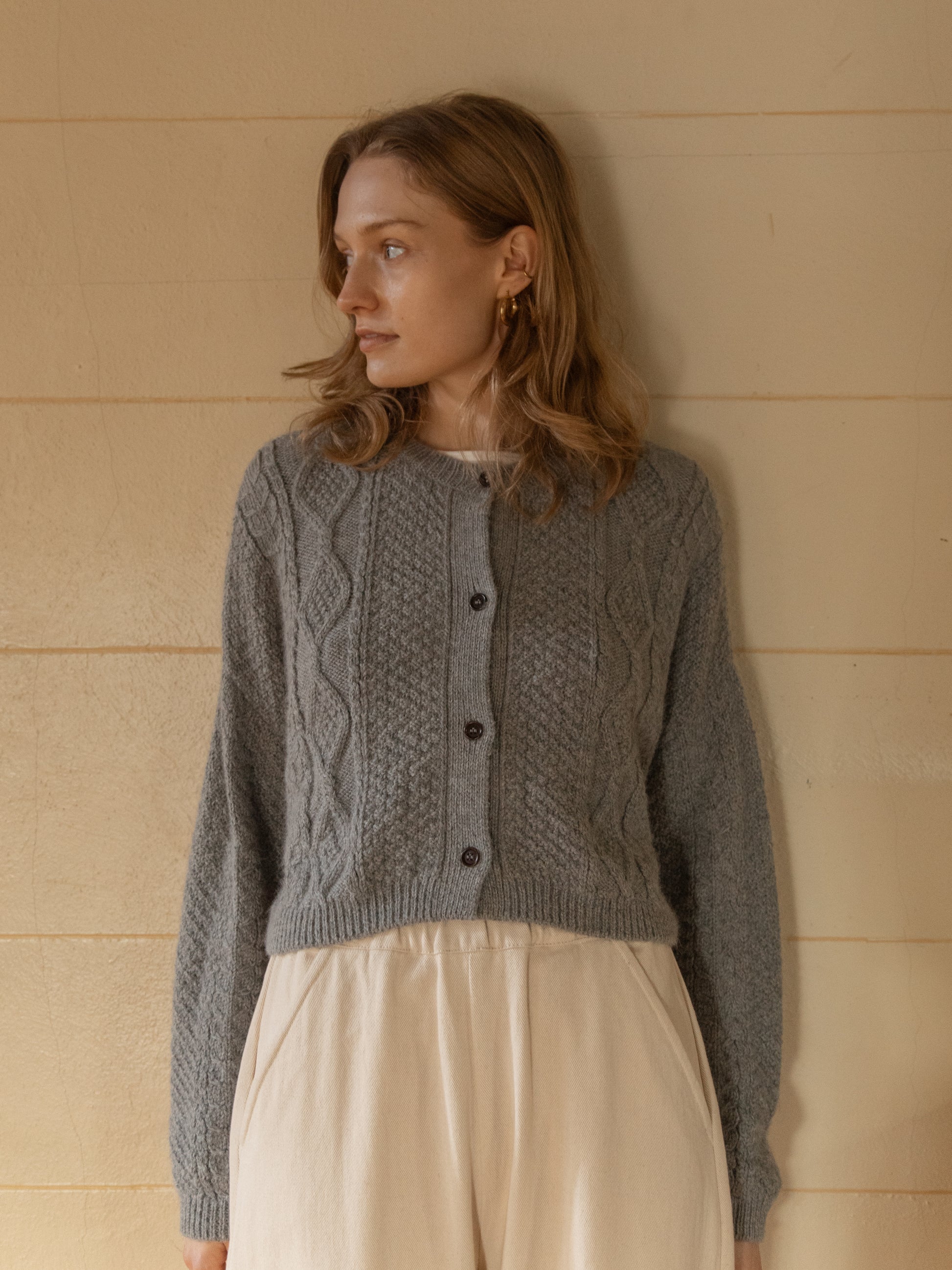 Dawes Cardigan in Elephant