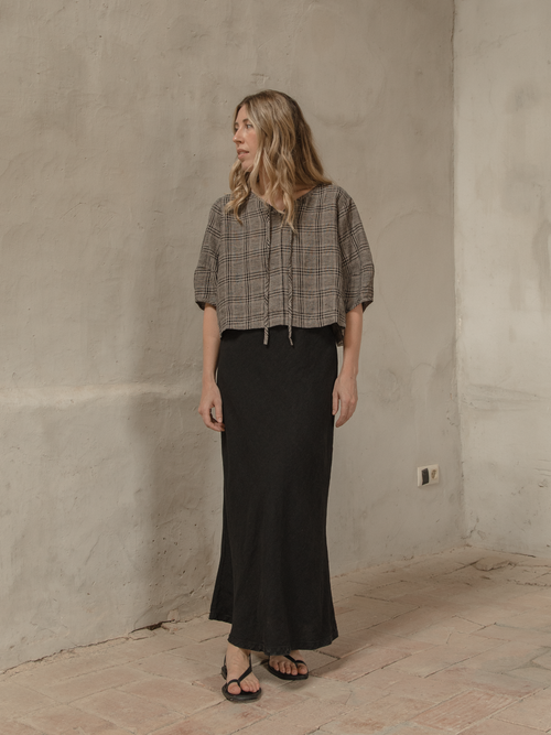 Blair Top Grey Plaid