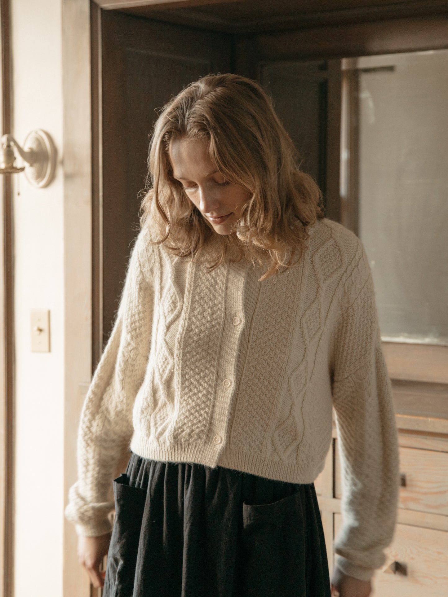 Dawes Cardigan in Ivory