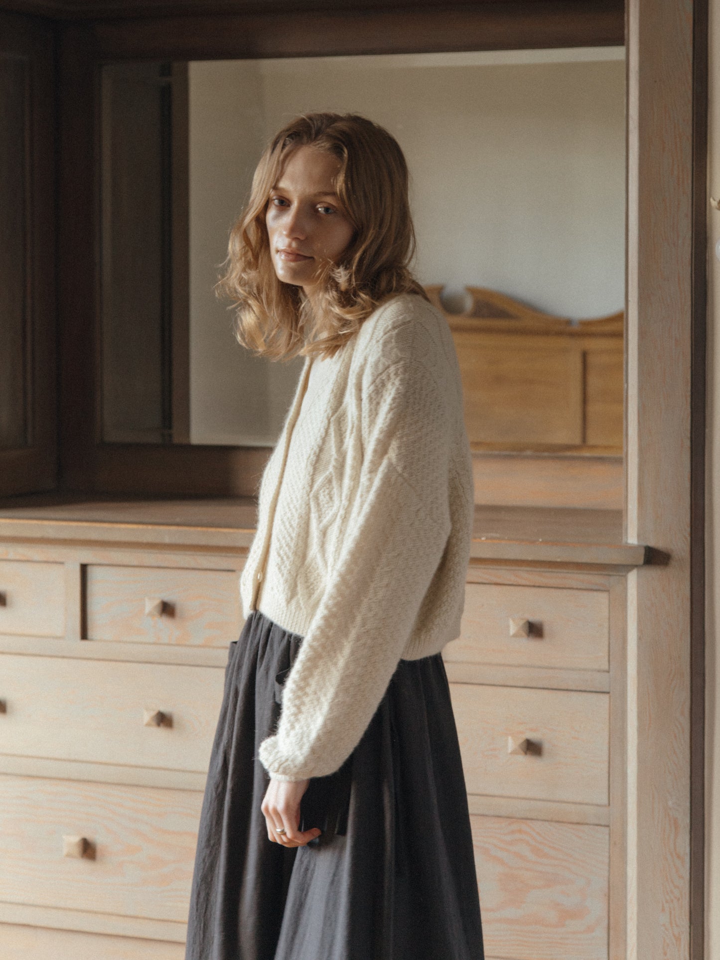 Dawes Cardigan in Ivory