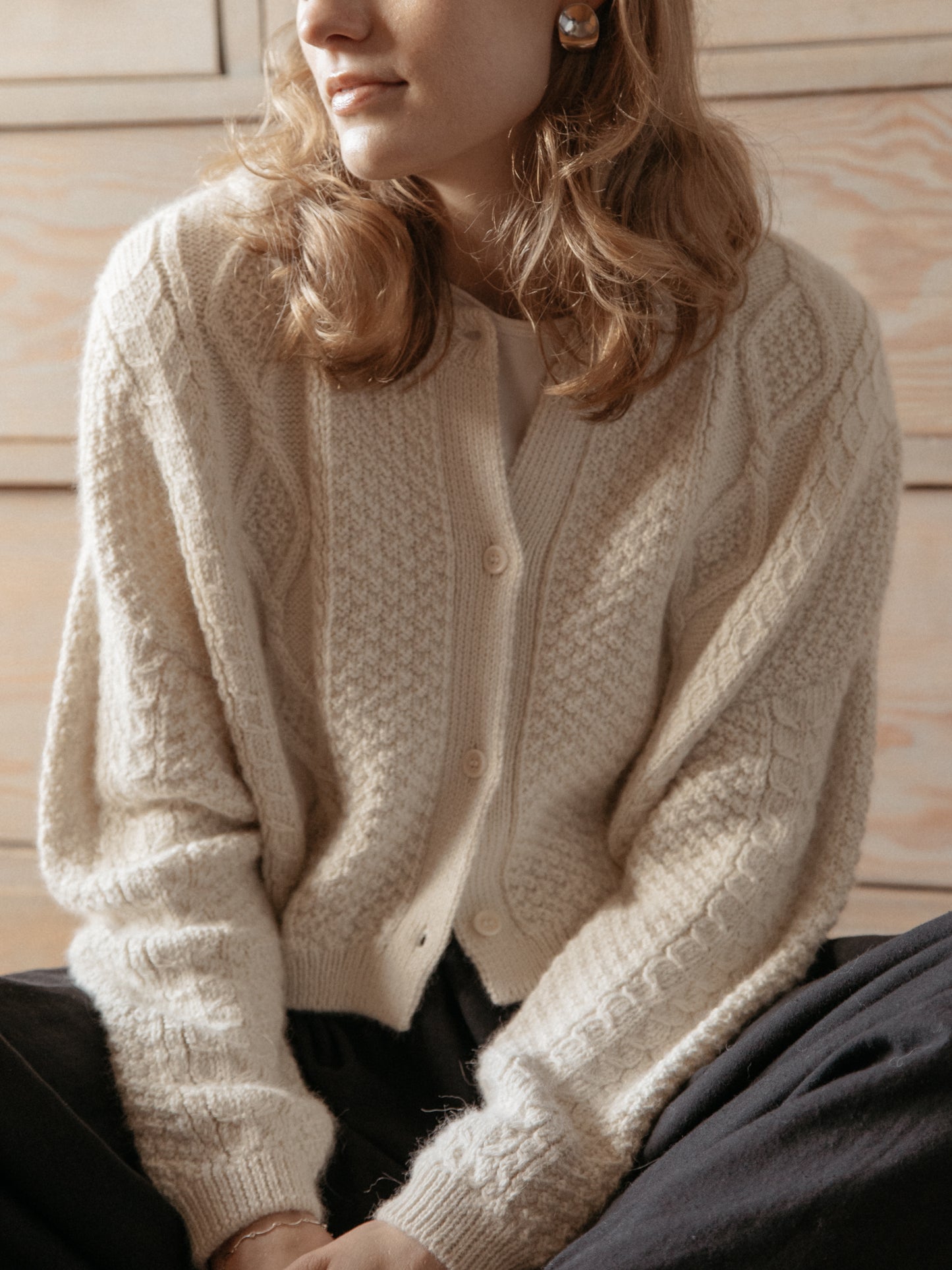 Dawes Cardigan in Ivory