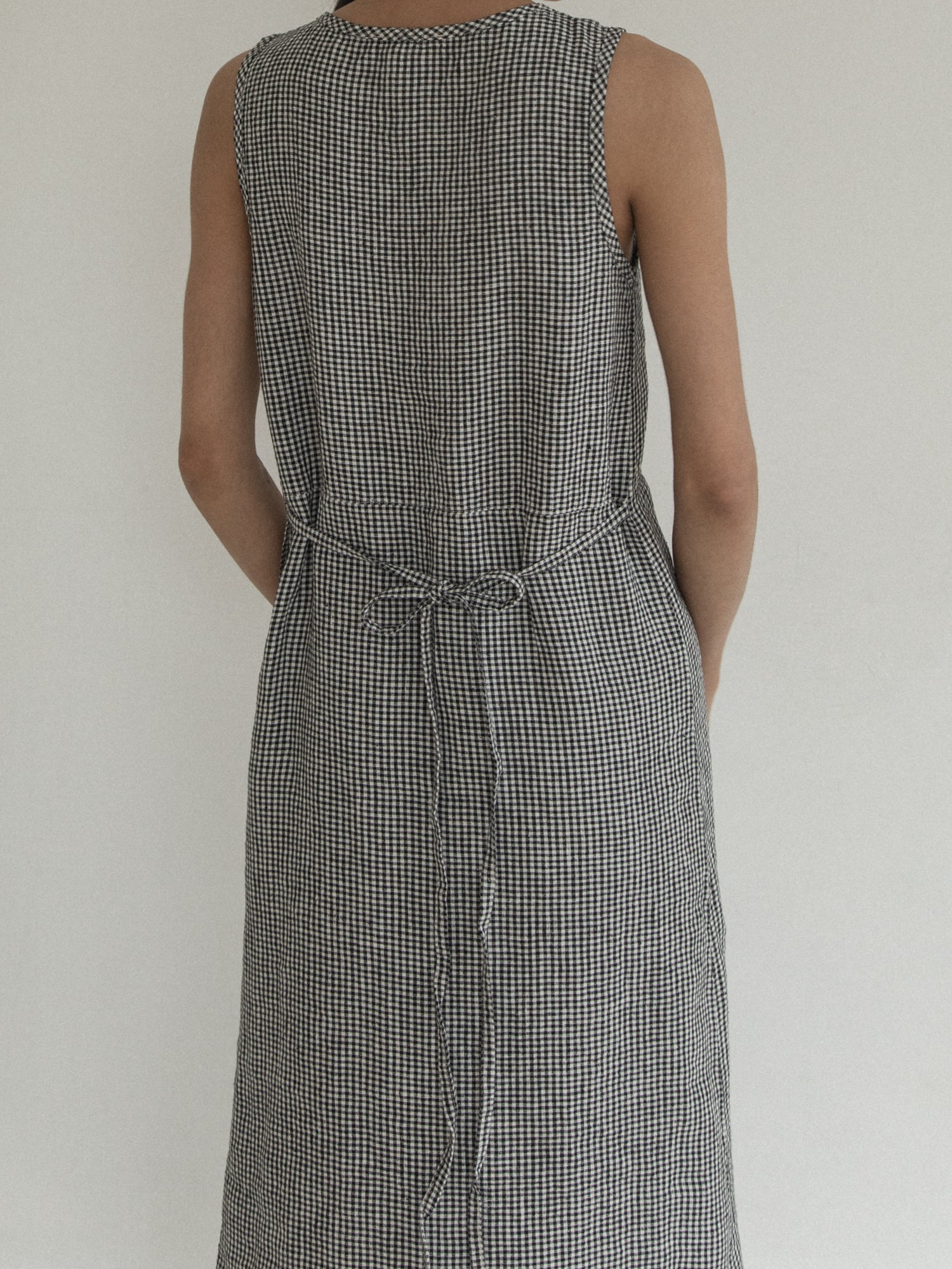 Bella Dress in Gingham Noir