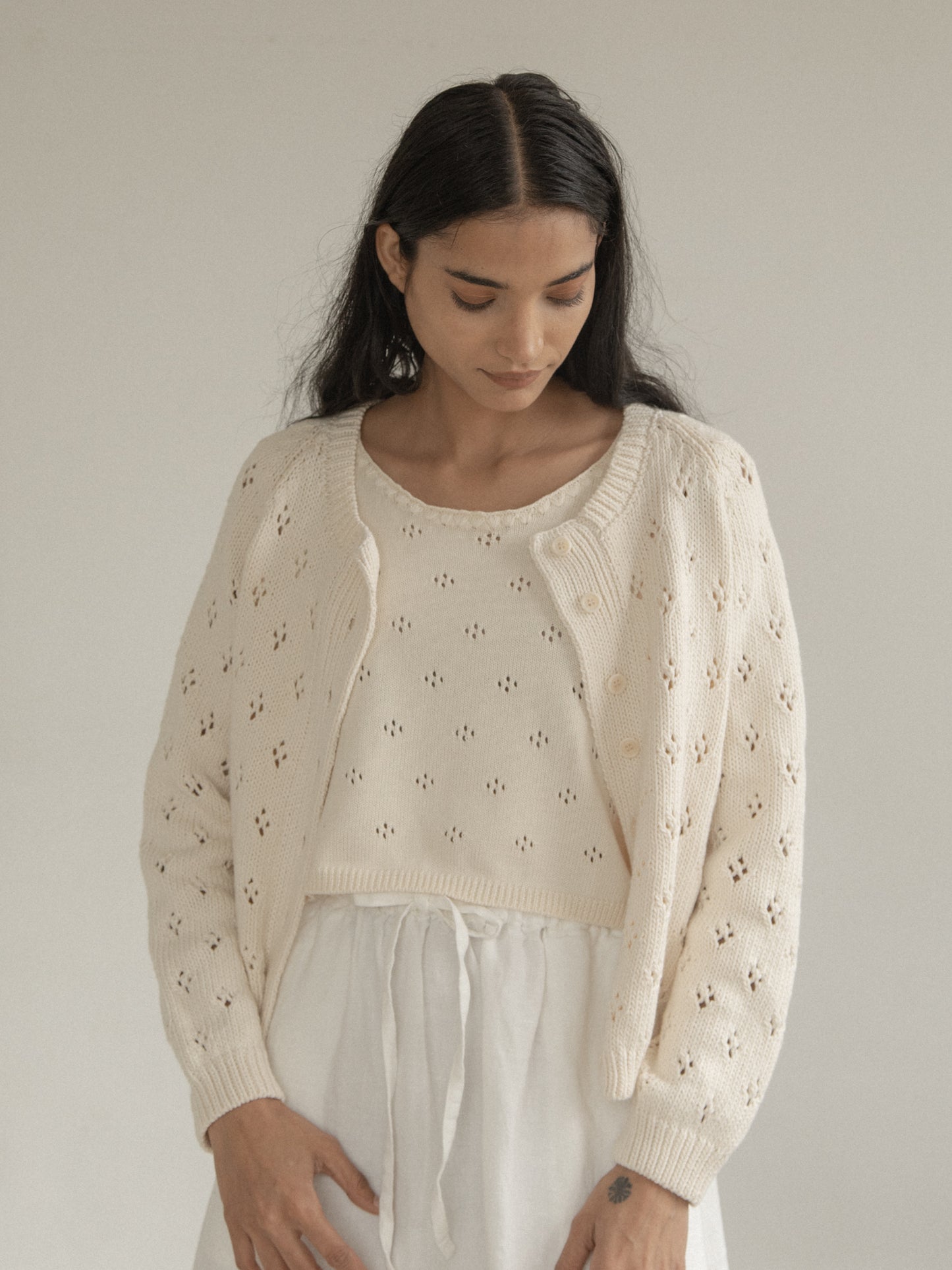 Mabel Cardigan in Ivory