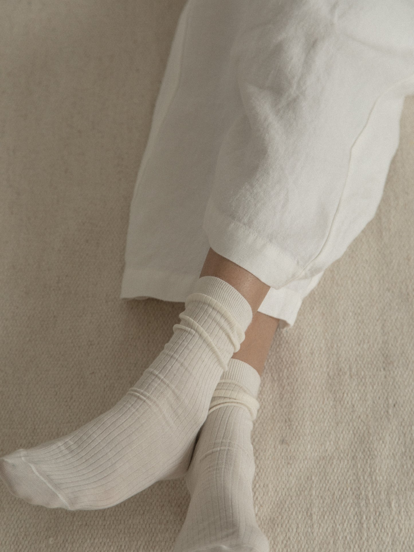 Lou Socks in Ivory