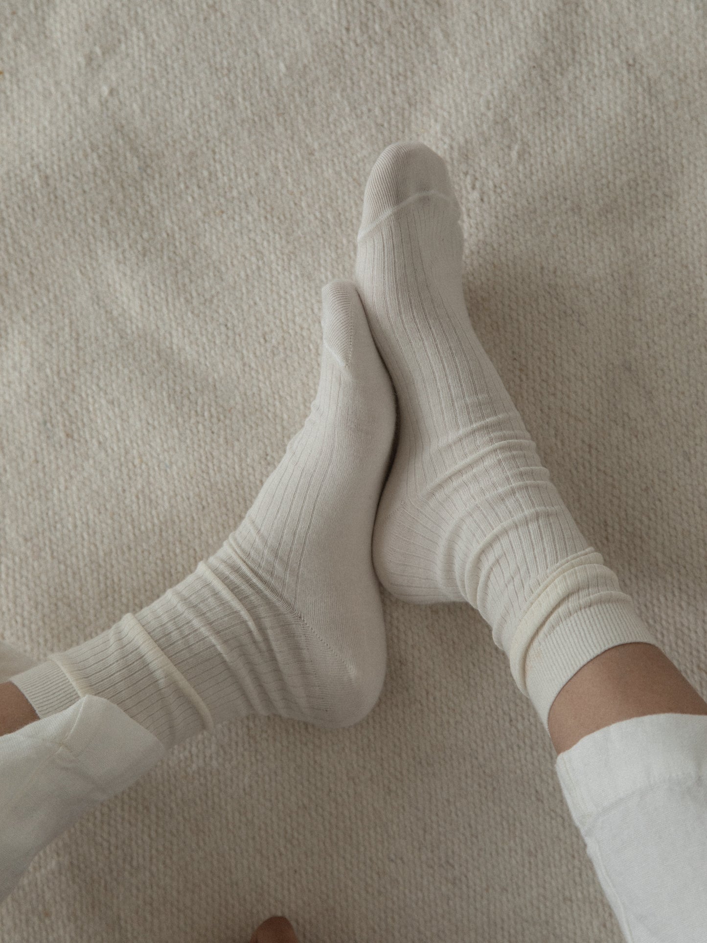 Lou Socks in Ivory