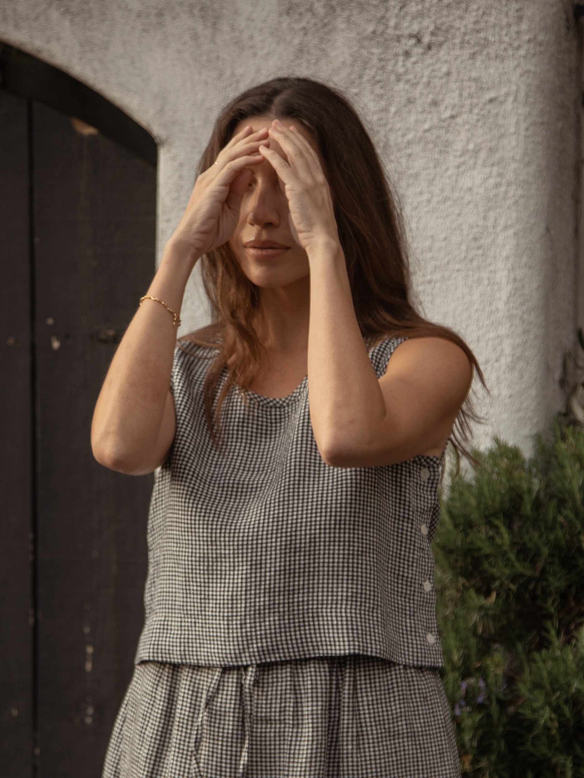 Eva Top Gingham Noir
