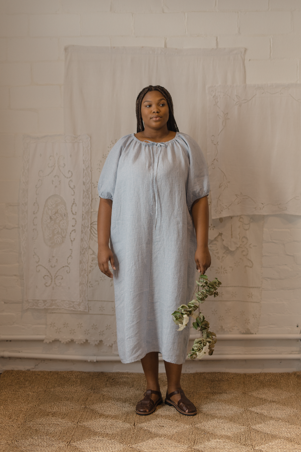 Jones Dress Pale Blue Gingham