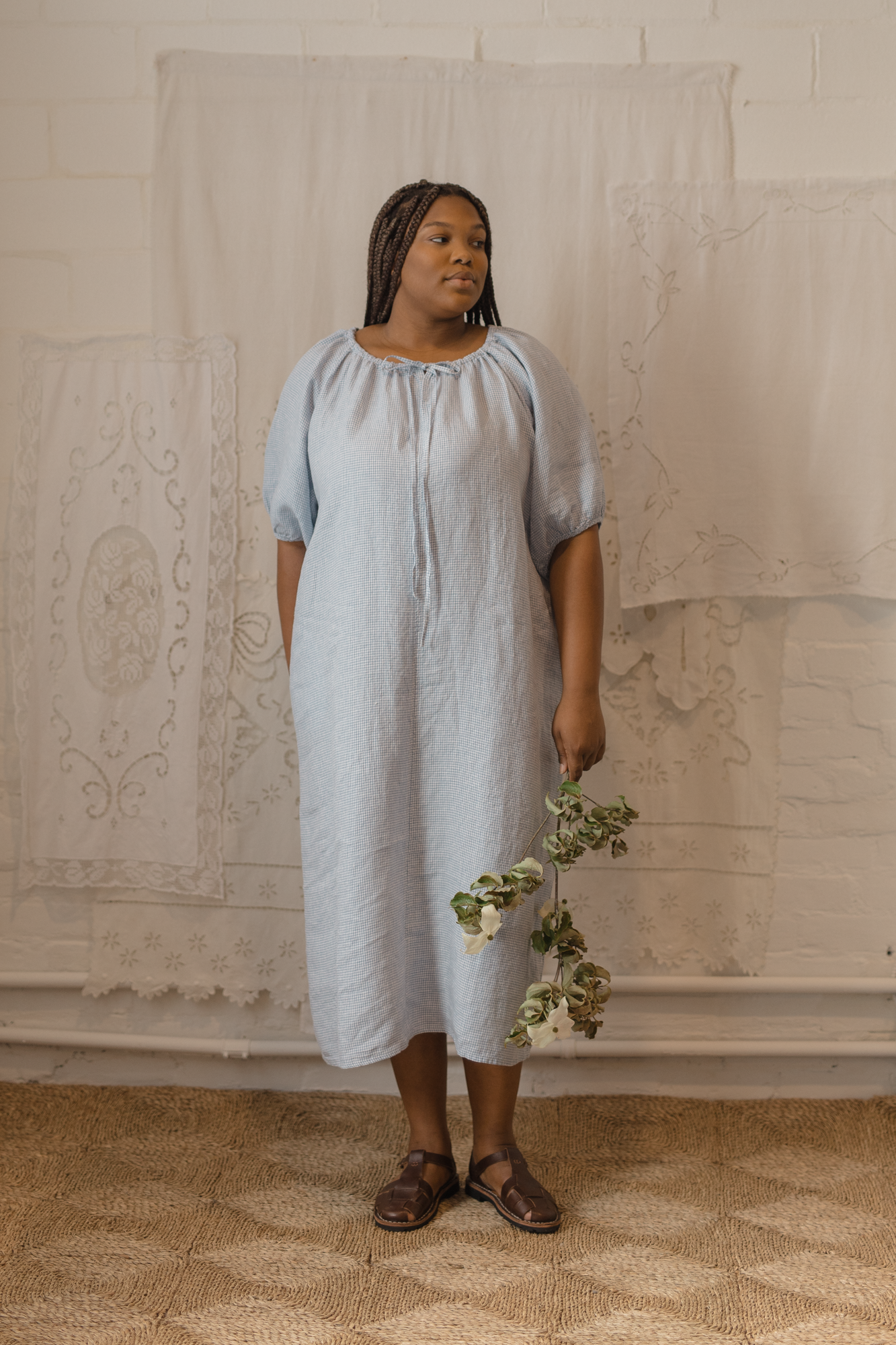 Jones Dress Pale Blue Gingham