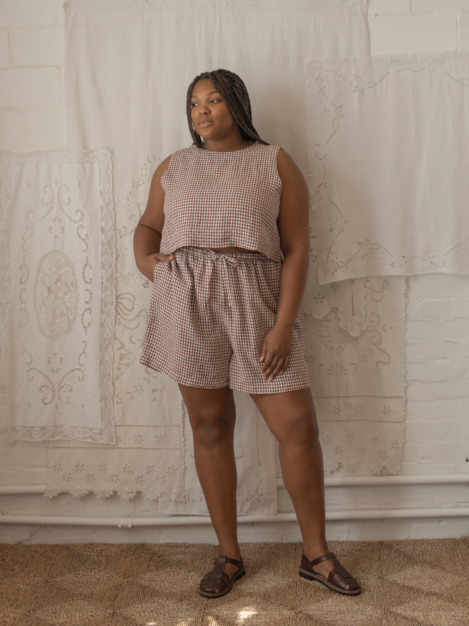 Frankie Top Crimson Gingham