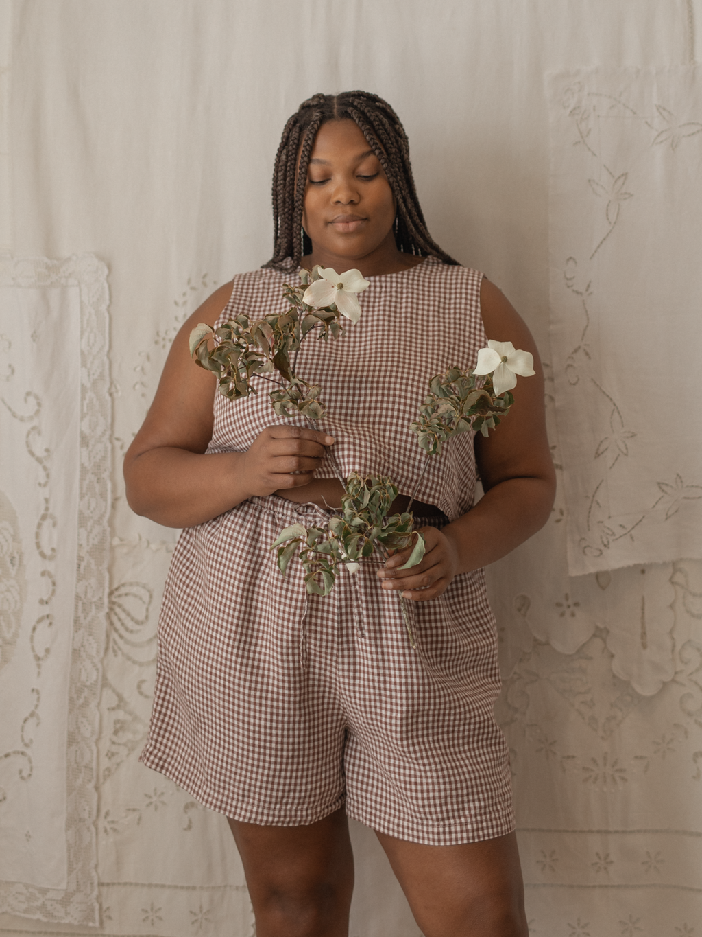 Frankie Top Crimson Gingham