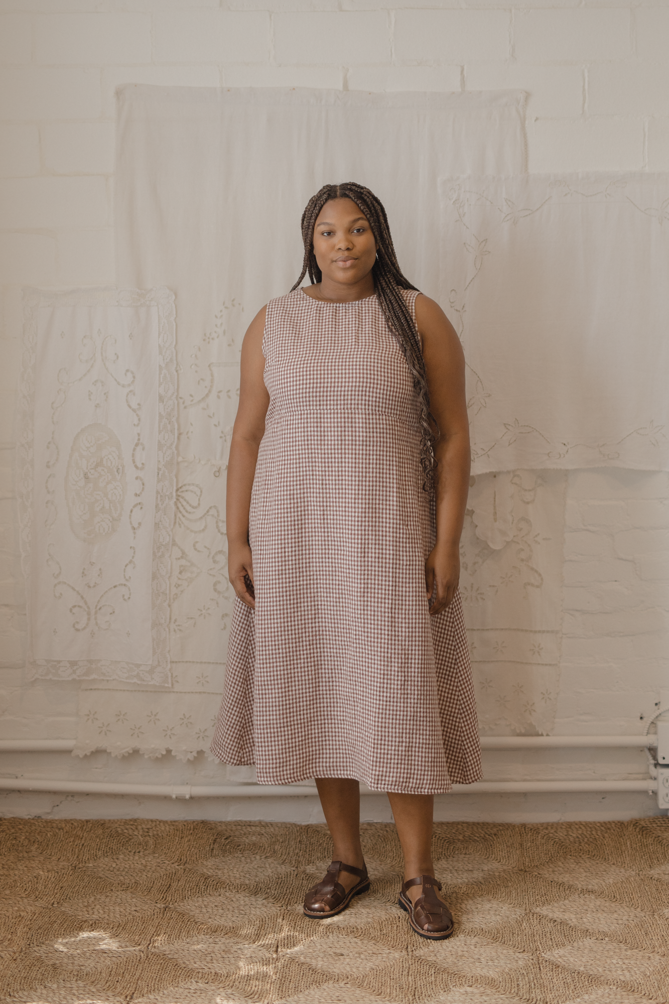 Paige Dress Crimson Gingham