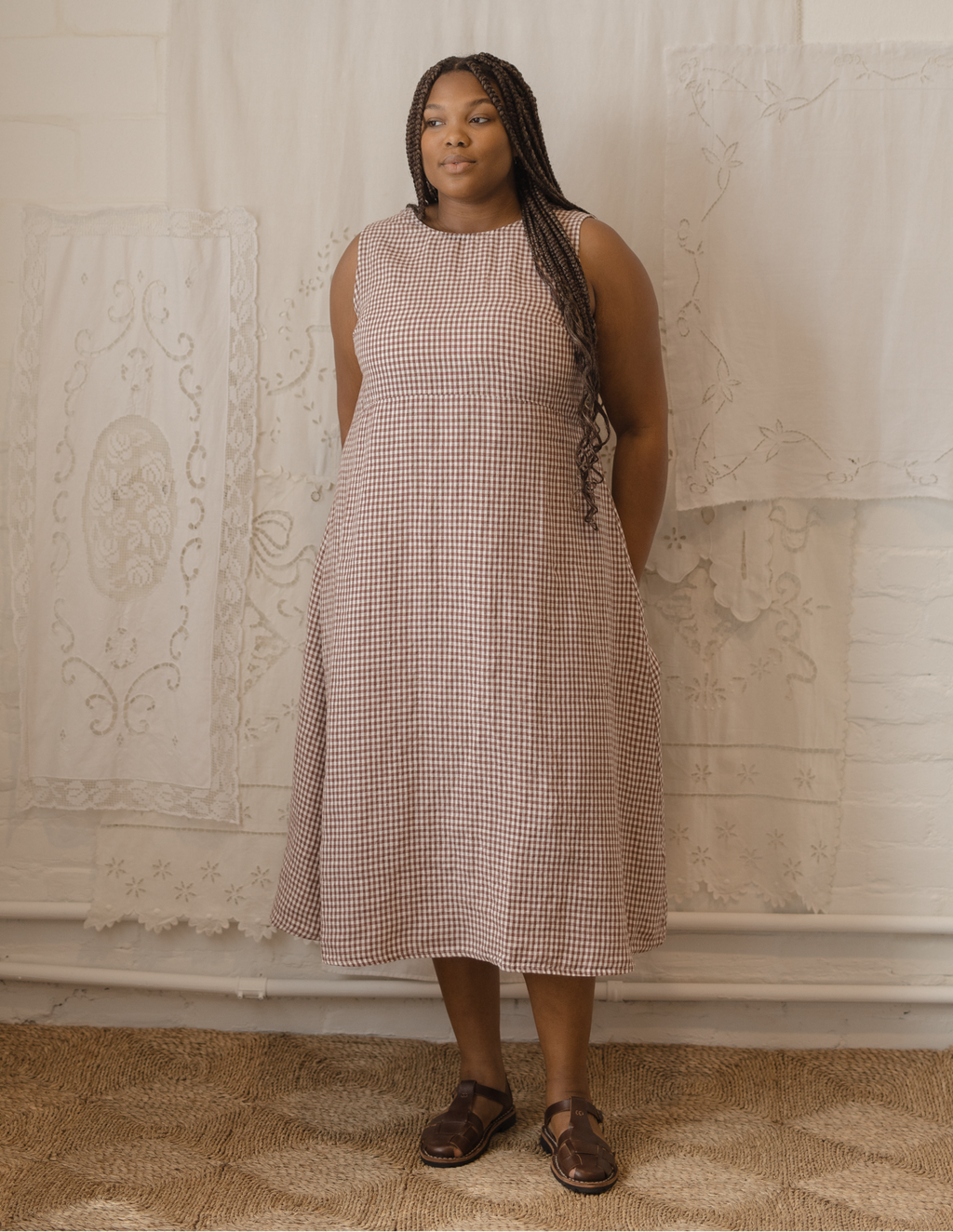 Paige Dress Crimson Gingham