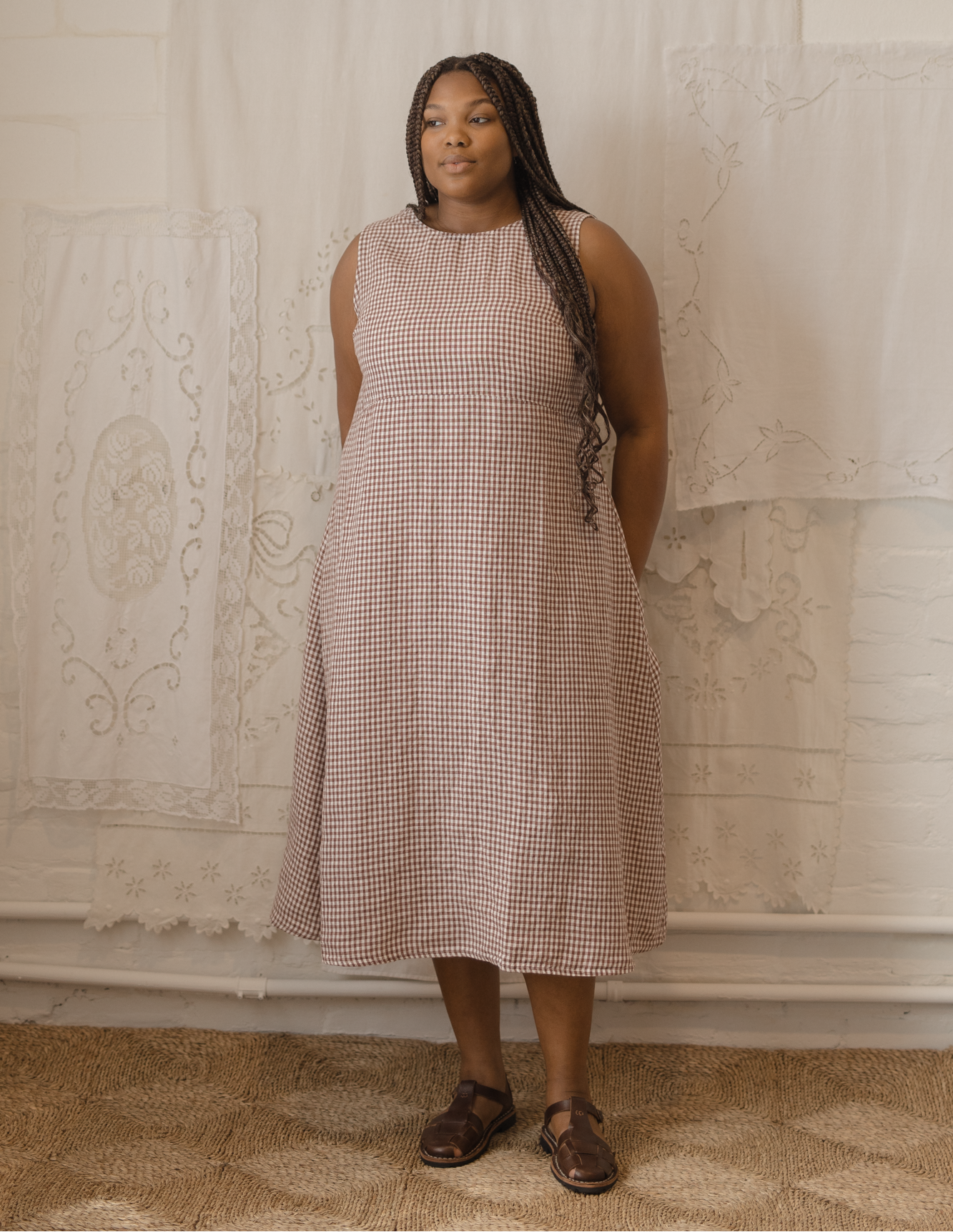 Paige Dress Crimson Gingham