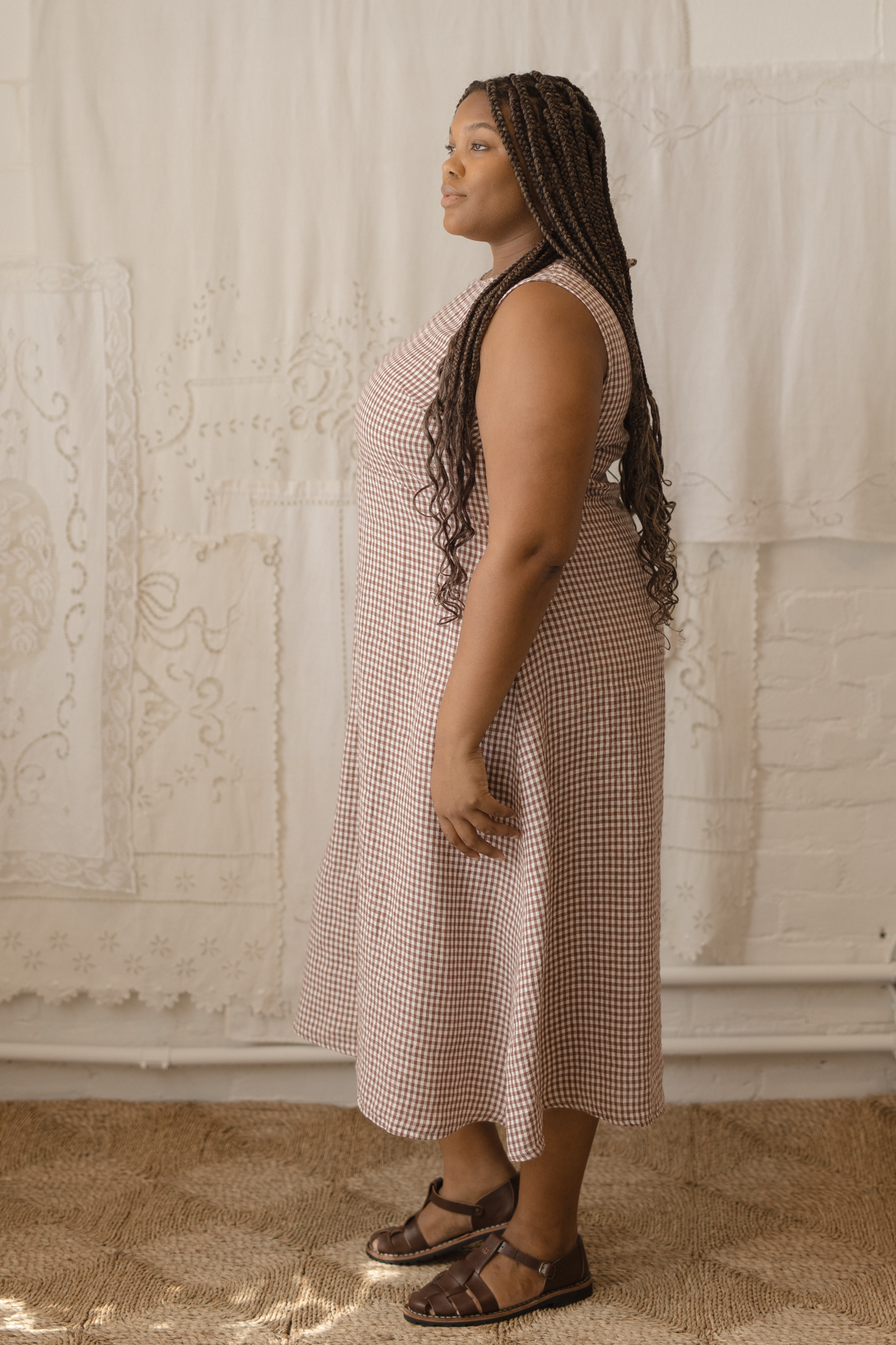 Paige Dress Crimson Gingham