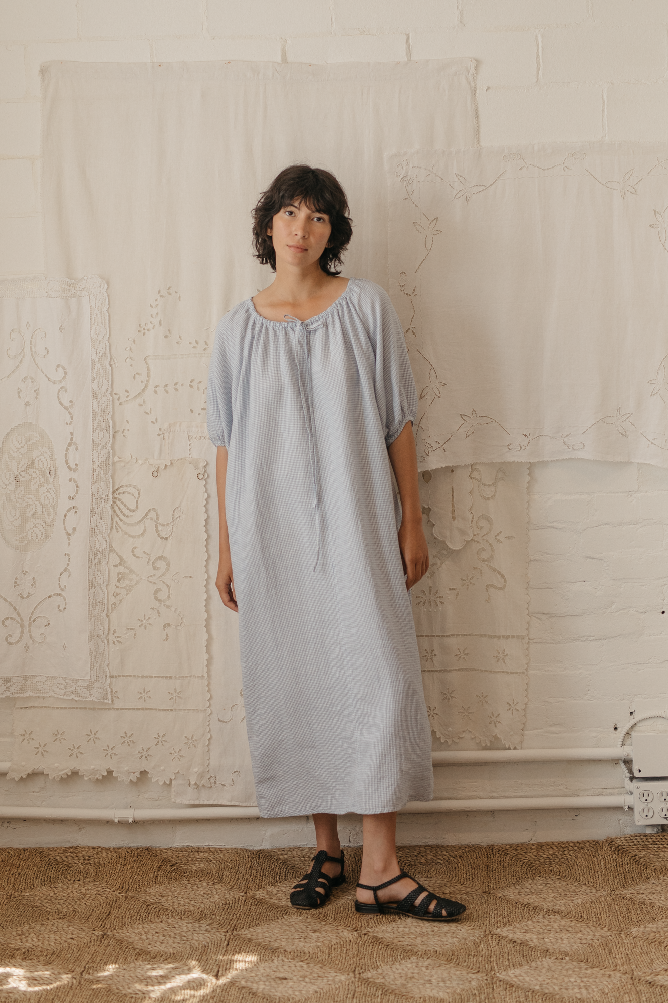 Jones Dress Pale Blue Gingham