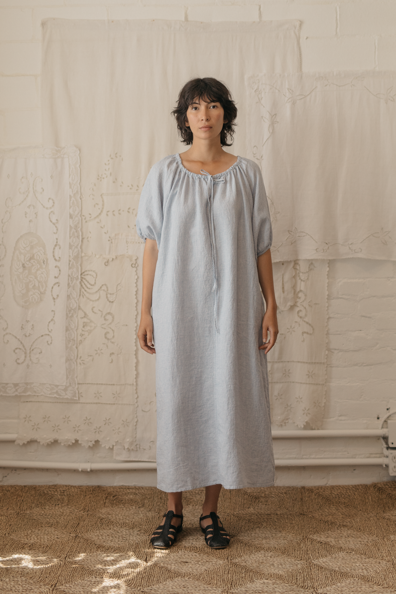 Jones Dress Pale Blue Gingham