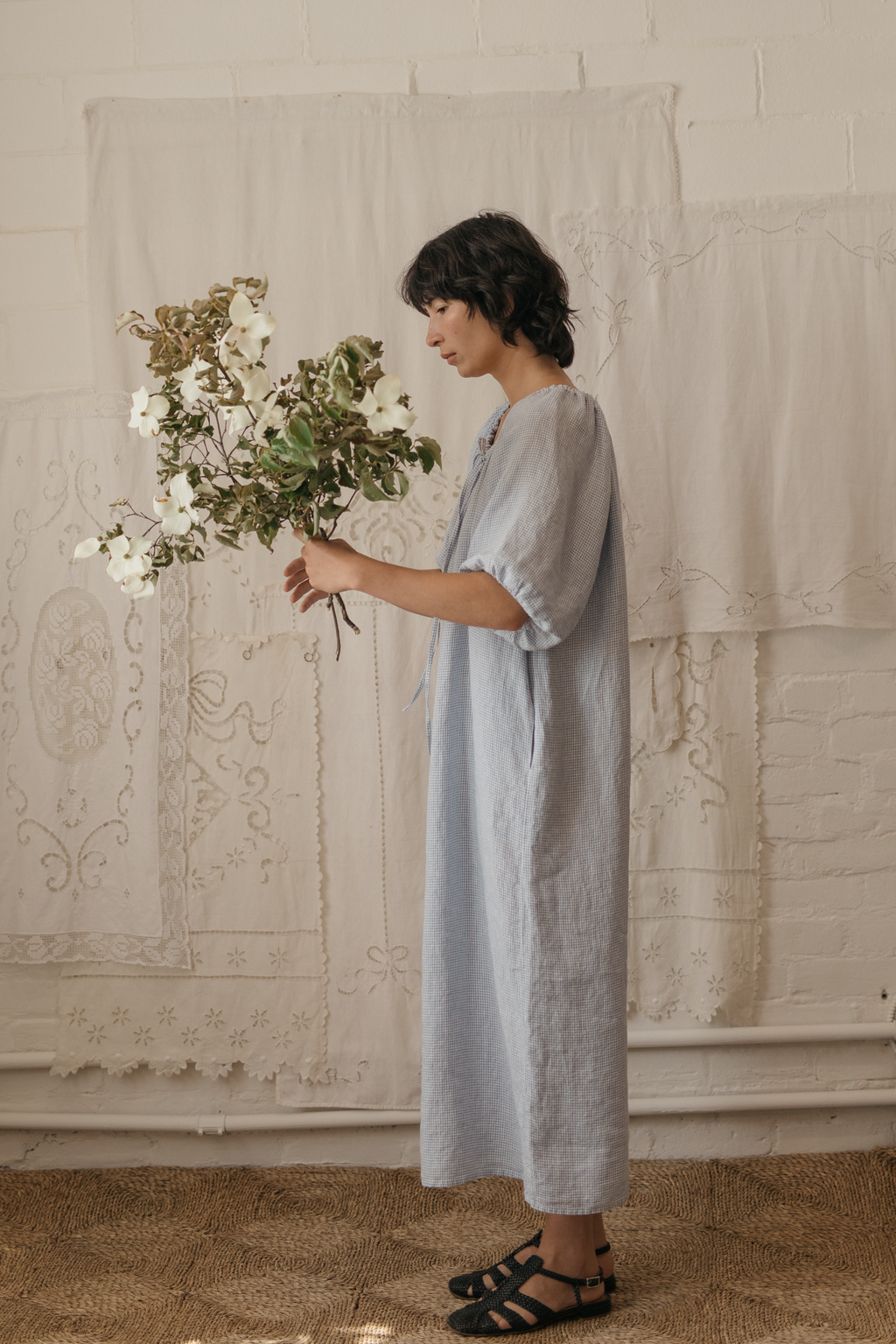 Jones Dress Pale Blue Gingham