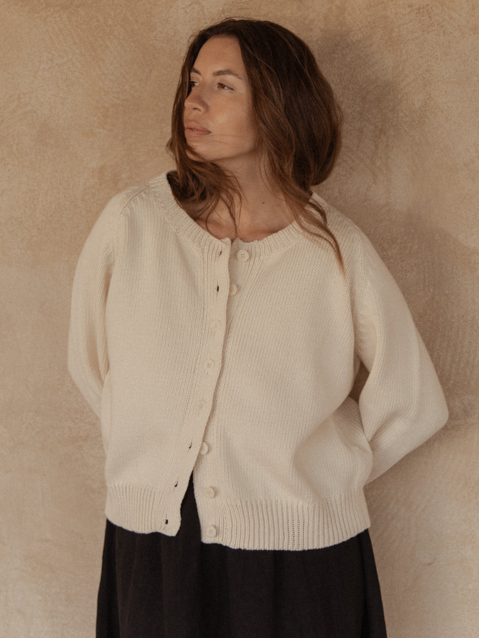Mabel Cardigan in Ivory
