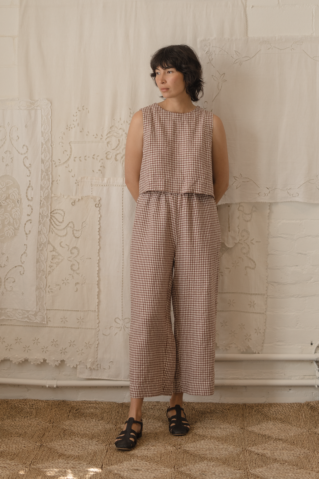 Frankie Top Crimson Gingham