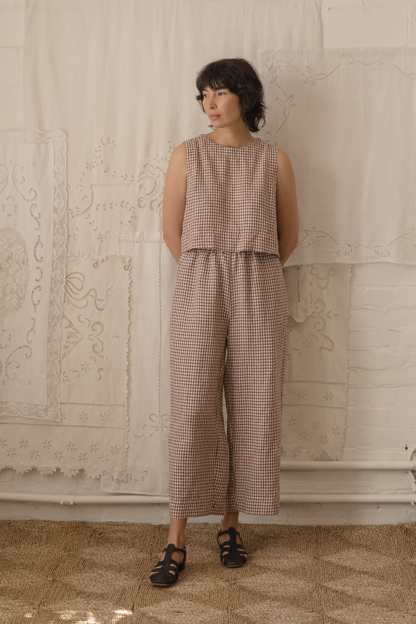 Frankie Top Crimson Gingham