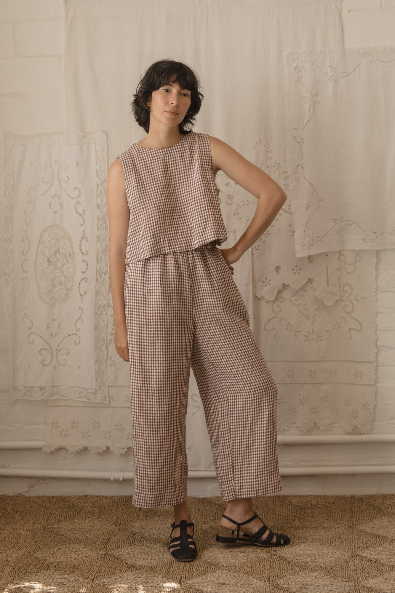 Frankie Top Crimson Gingham