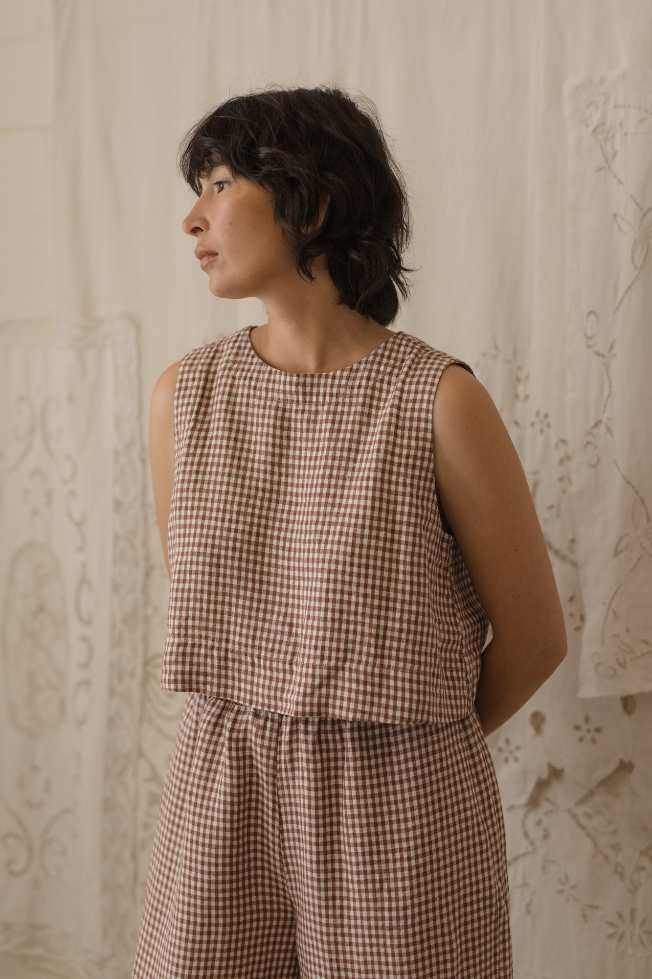 Frankie Top Crimson Gingham