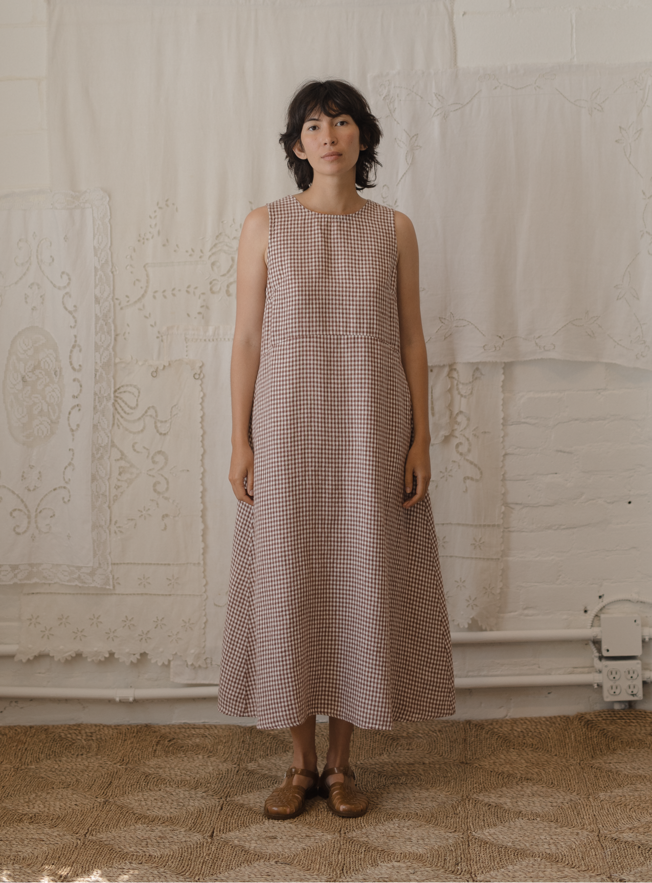 Paige Dress Crimson Gingham