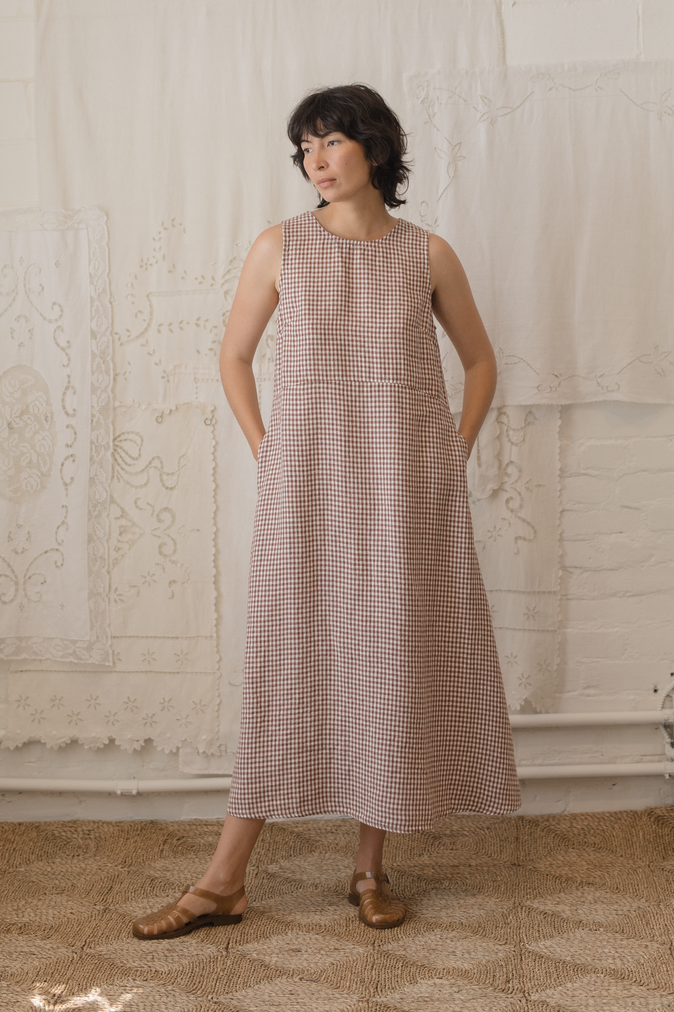 Paige Dress Crimson Gingham