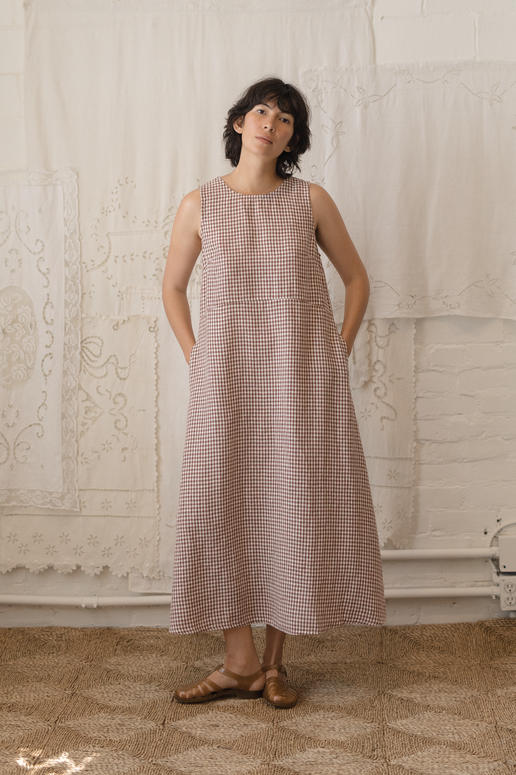 Paige Dress Crimson Gingham