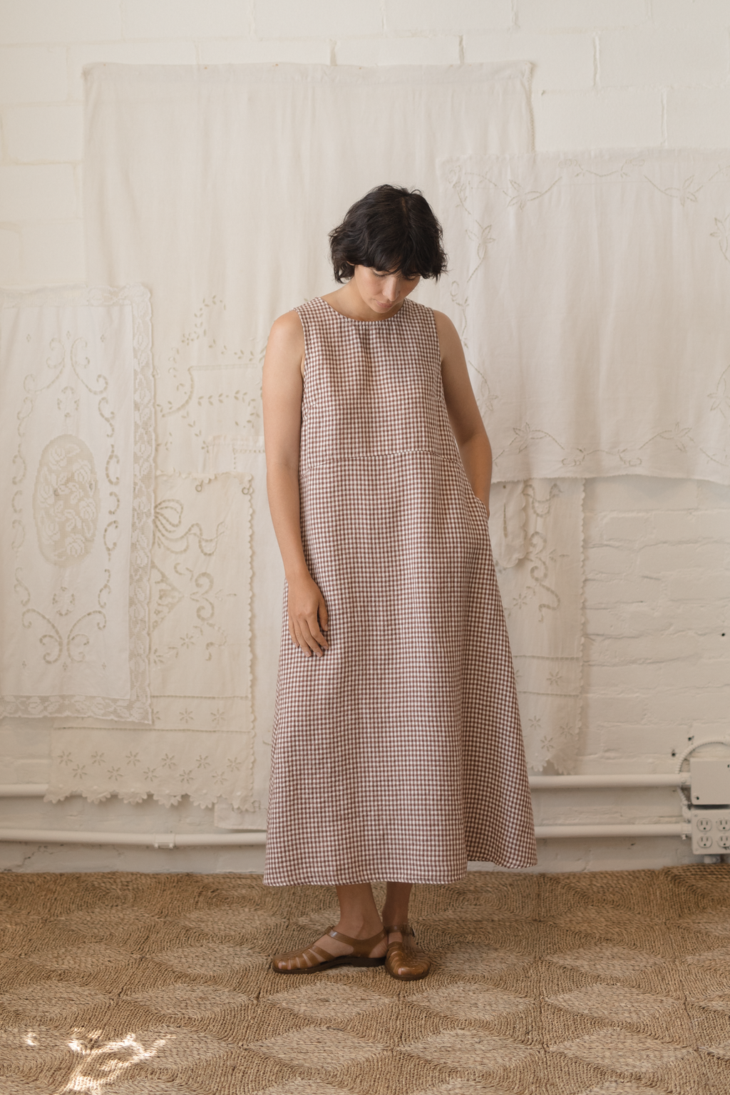 Paige Dress Crimson Gingham