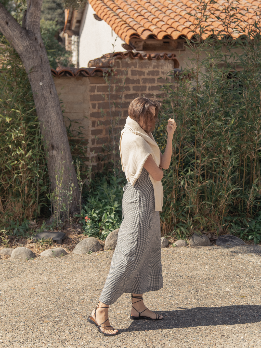 Bella Dress in Gingham Noir