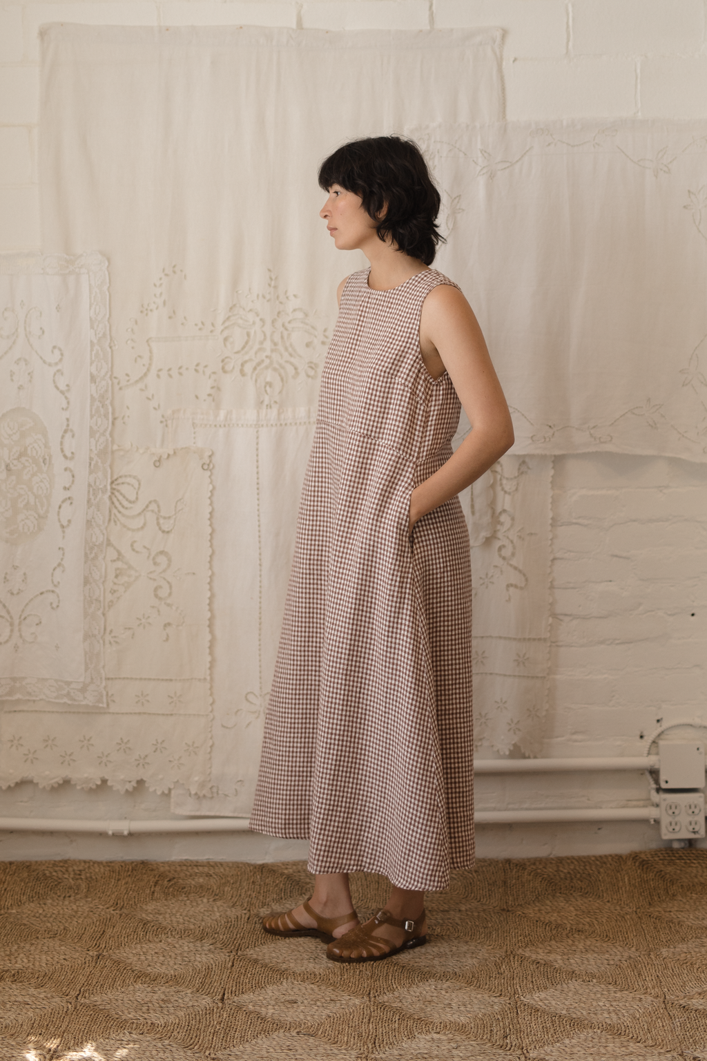 Paige Dress Crimson Gingham