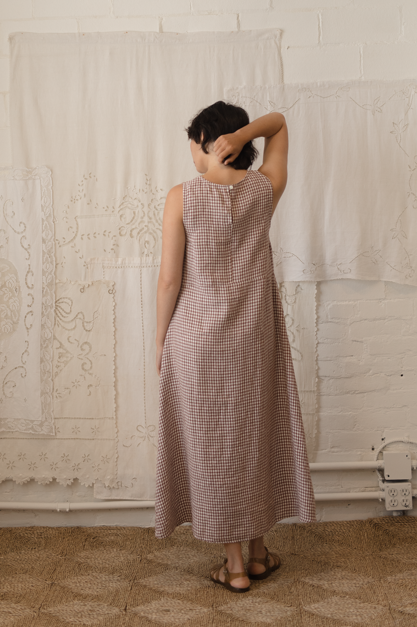 Paige Dress Crimson Gingham