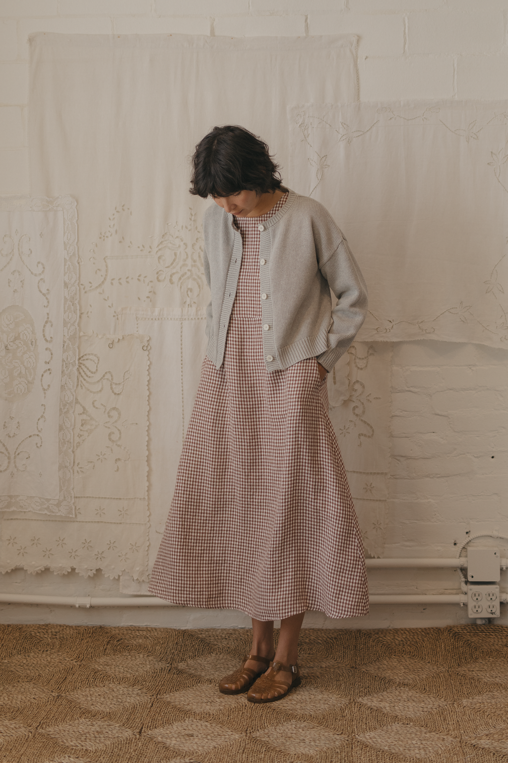 Paige Dress Crimson Gingham