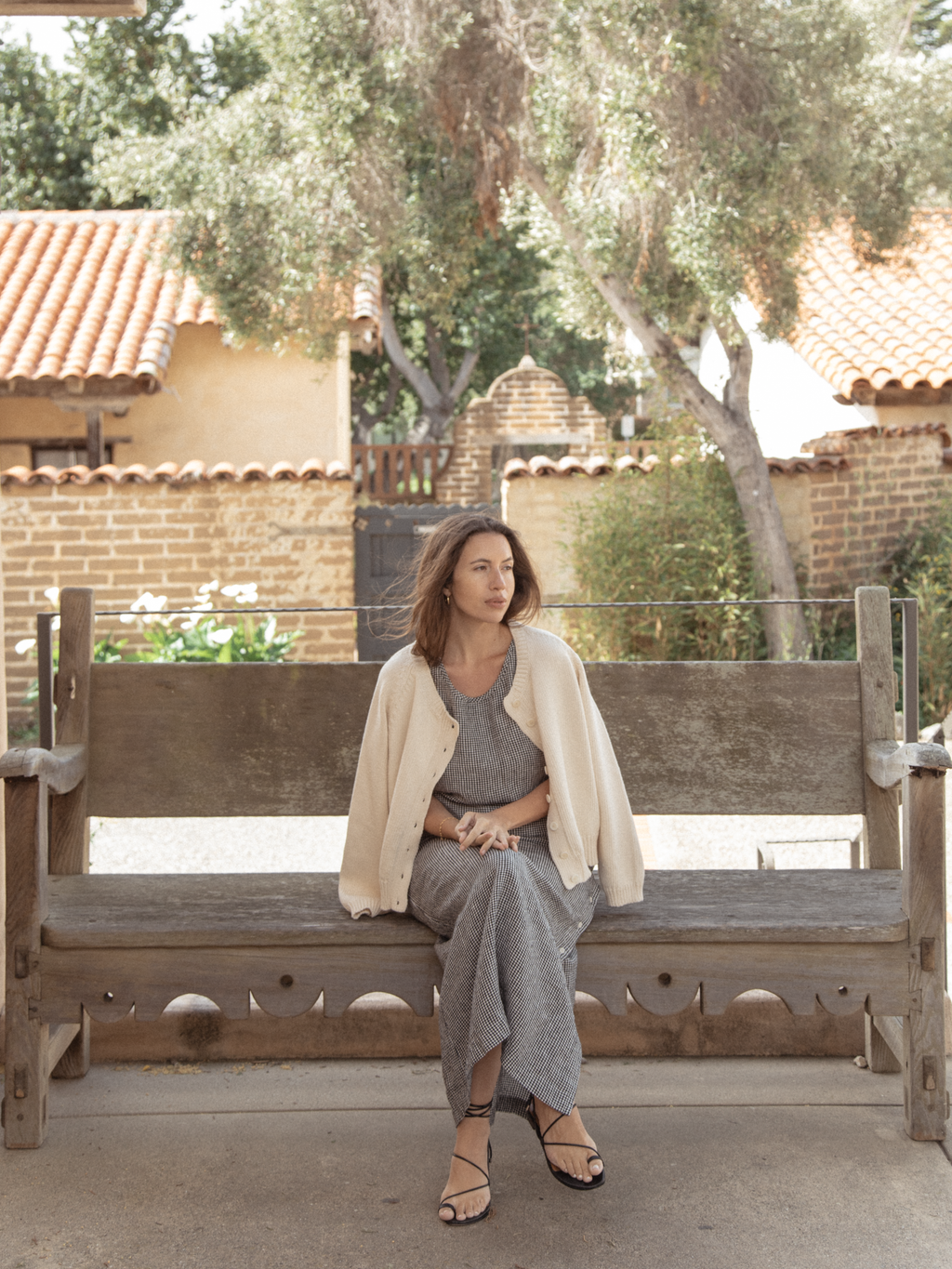 Bella Dress in Gingham Noir