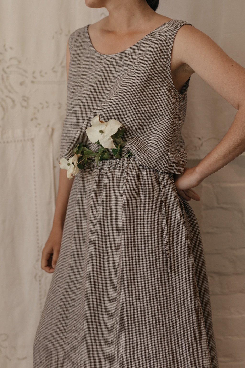 Frances Skirt Espresso Gingham